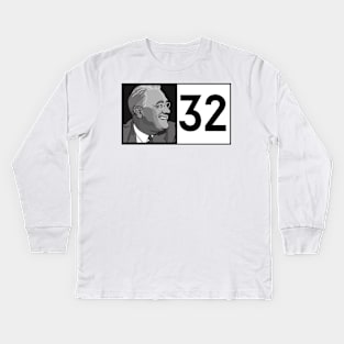 Roosevelt 32 Portrait Kids Long Sleeve T-Shirt